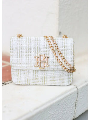 RORY CROSSBODY - CREAM TWEED - Main Street Chic Boutique