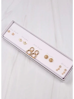 AURORA EARRINGS SET - GOLD - Main Street Chic Boutique