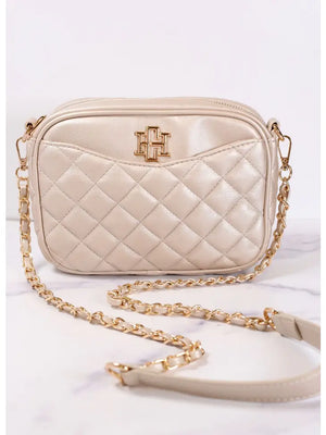 OLIVIA QUILTED CROSSBODY - LIGHT PEWTER - Main Street Chic Boutique
