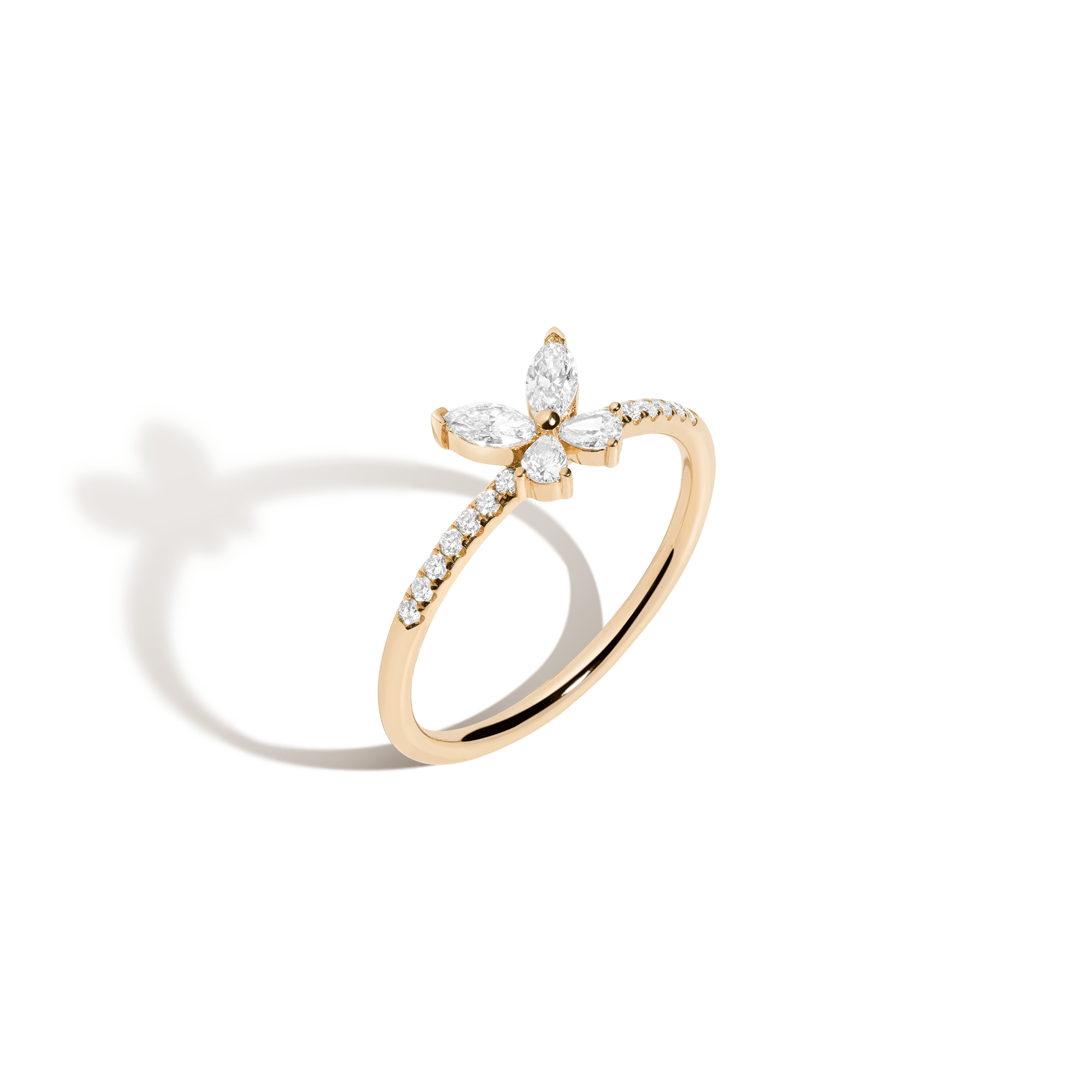 Shop Aurate New York Diamond Butterfly Ring In White