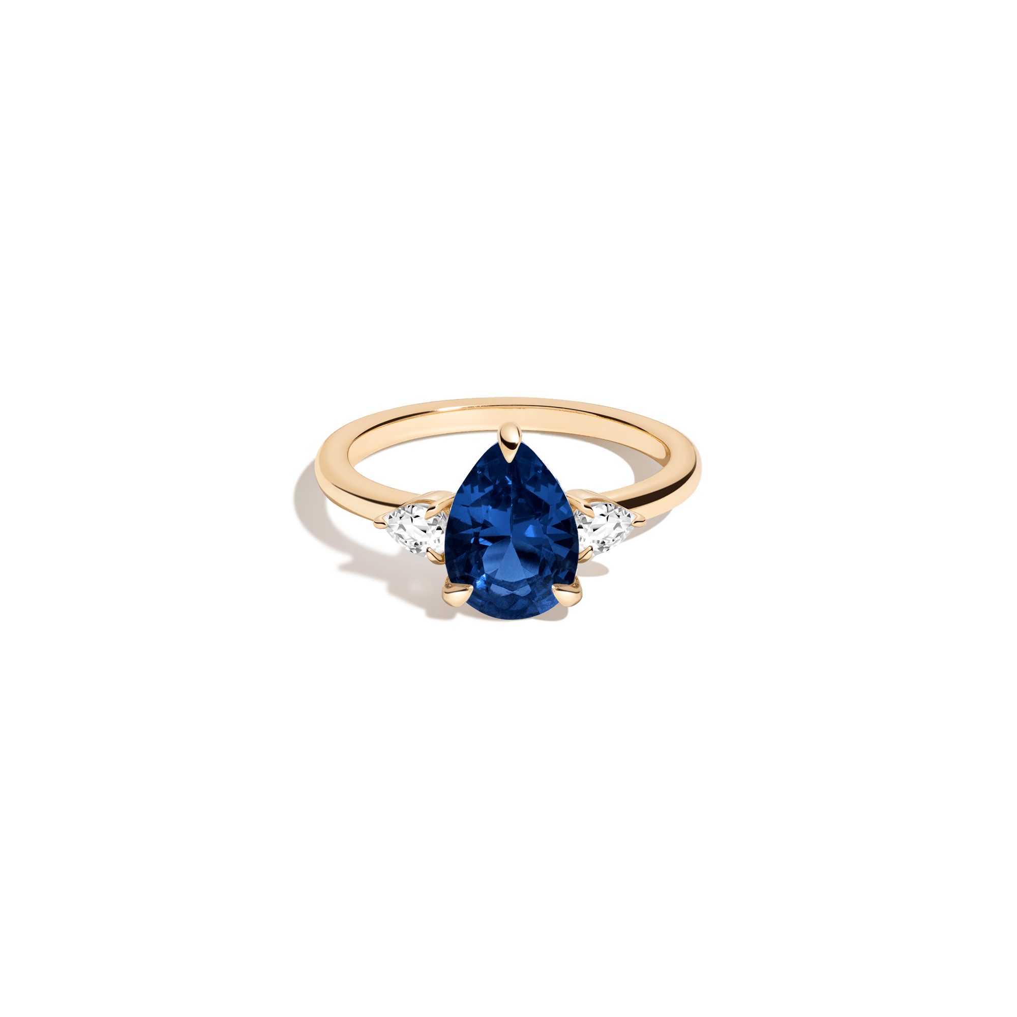 Shop Aurate New York Pear Gemstone Cocktail Ring - Blue Sapphire In White