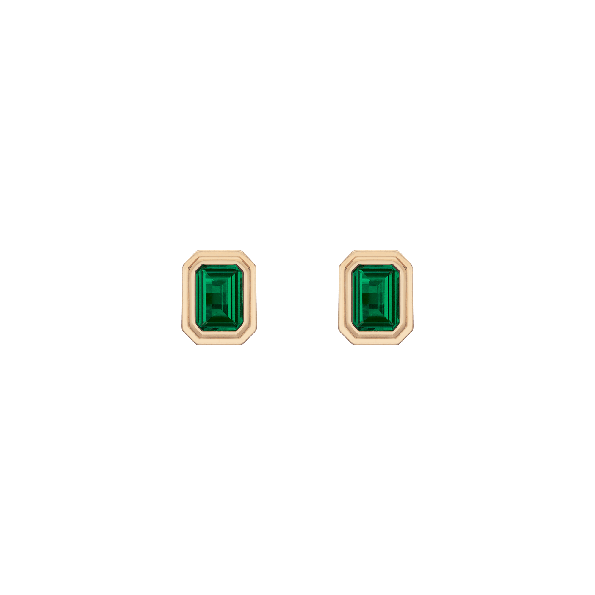 Shop Aurate New York Emerald Heirloom Stud Earrings In Rose