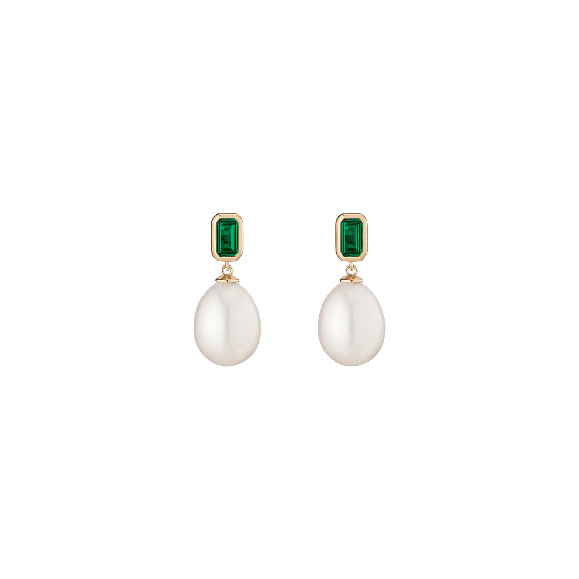 Shop Aurate New York Emerald Heirloom Pearl Drop Earrings In White