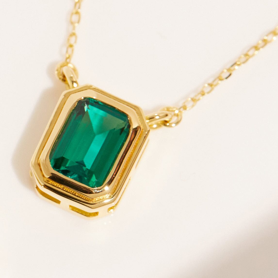 Shop Aurate New York Emerald Heirloom Necklace In White