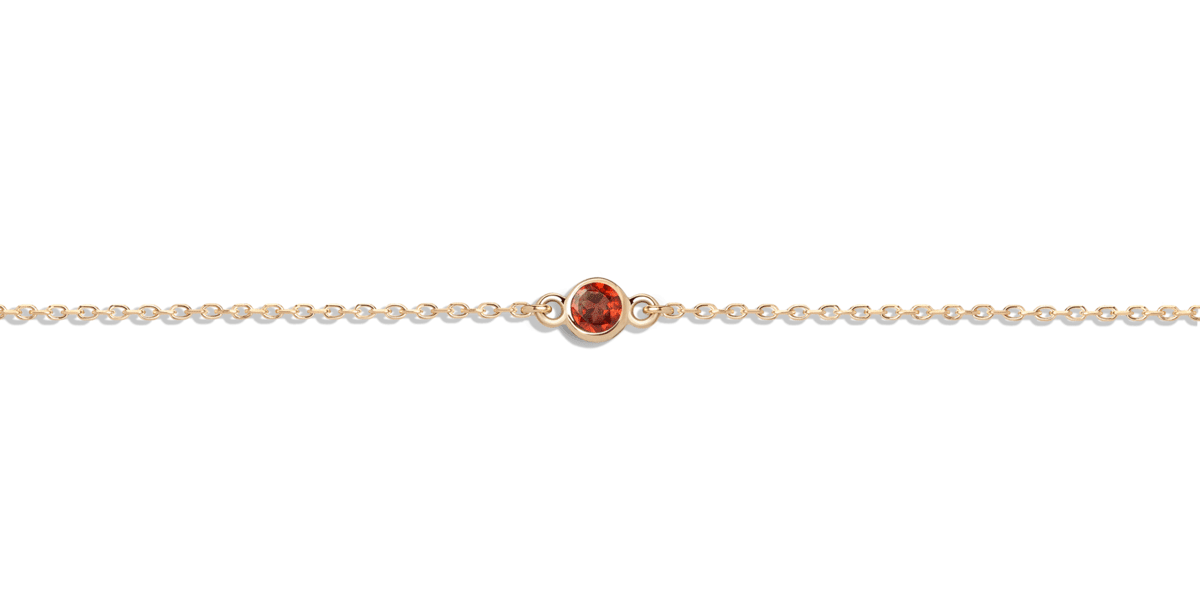 Birthstone Bracelet with Garnet