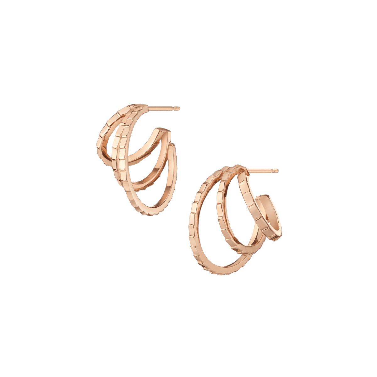 real rose gold hoop earrings