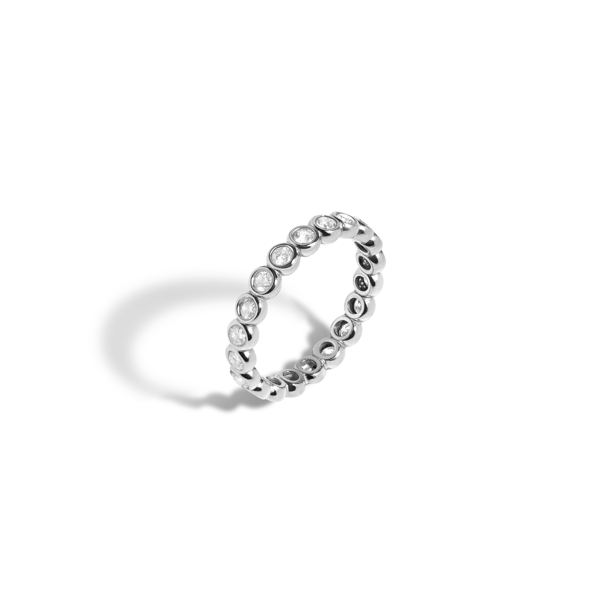 Diamond Eternity Ring in Yellow, Rose or White Gold.