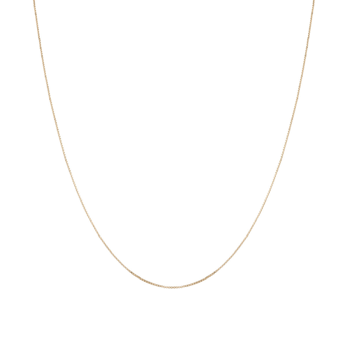 small box chain necklace