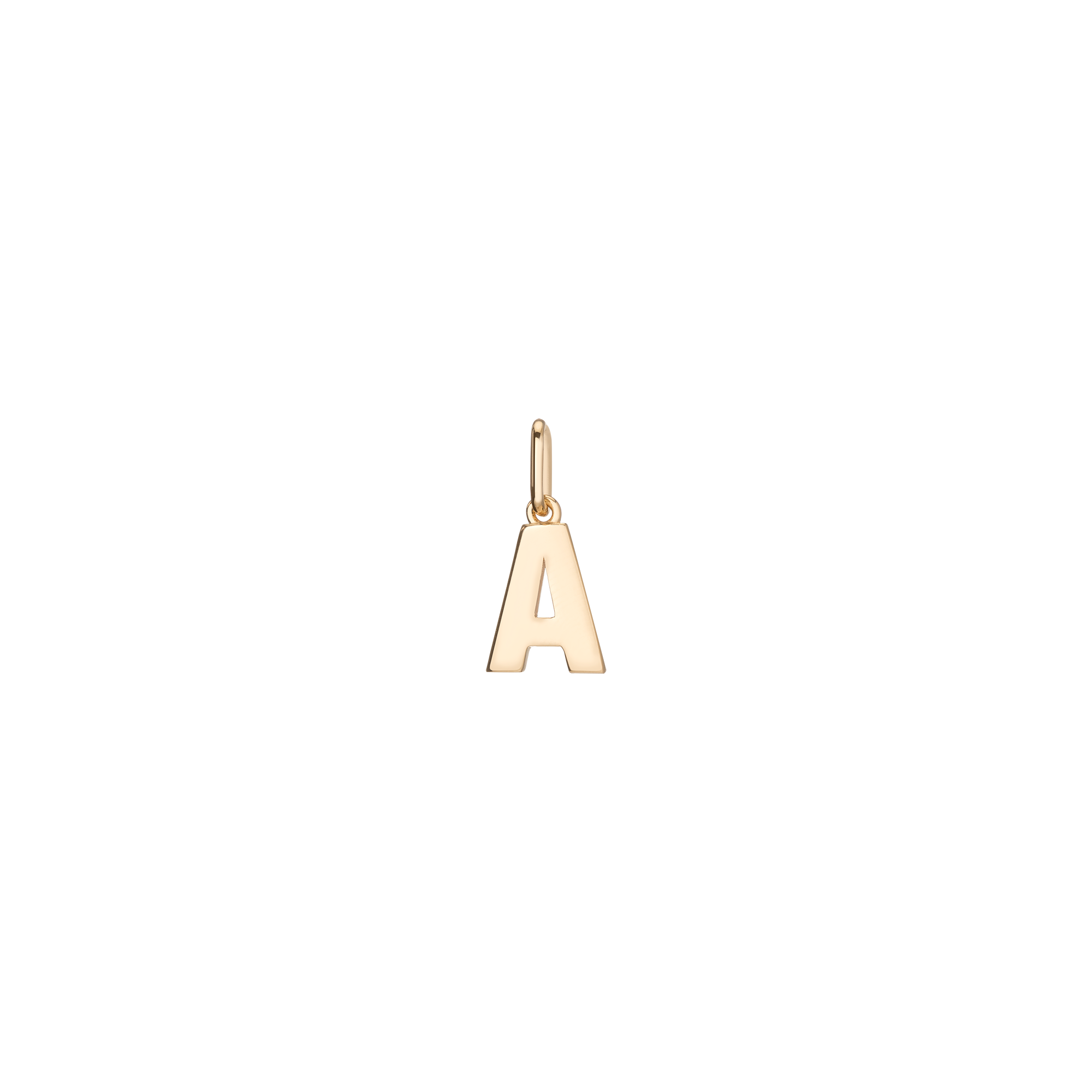 Shop Aurate New York Bold Gold Letter Pendant Large In Rose