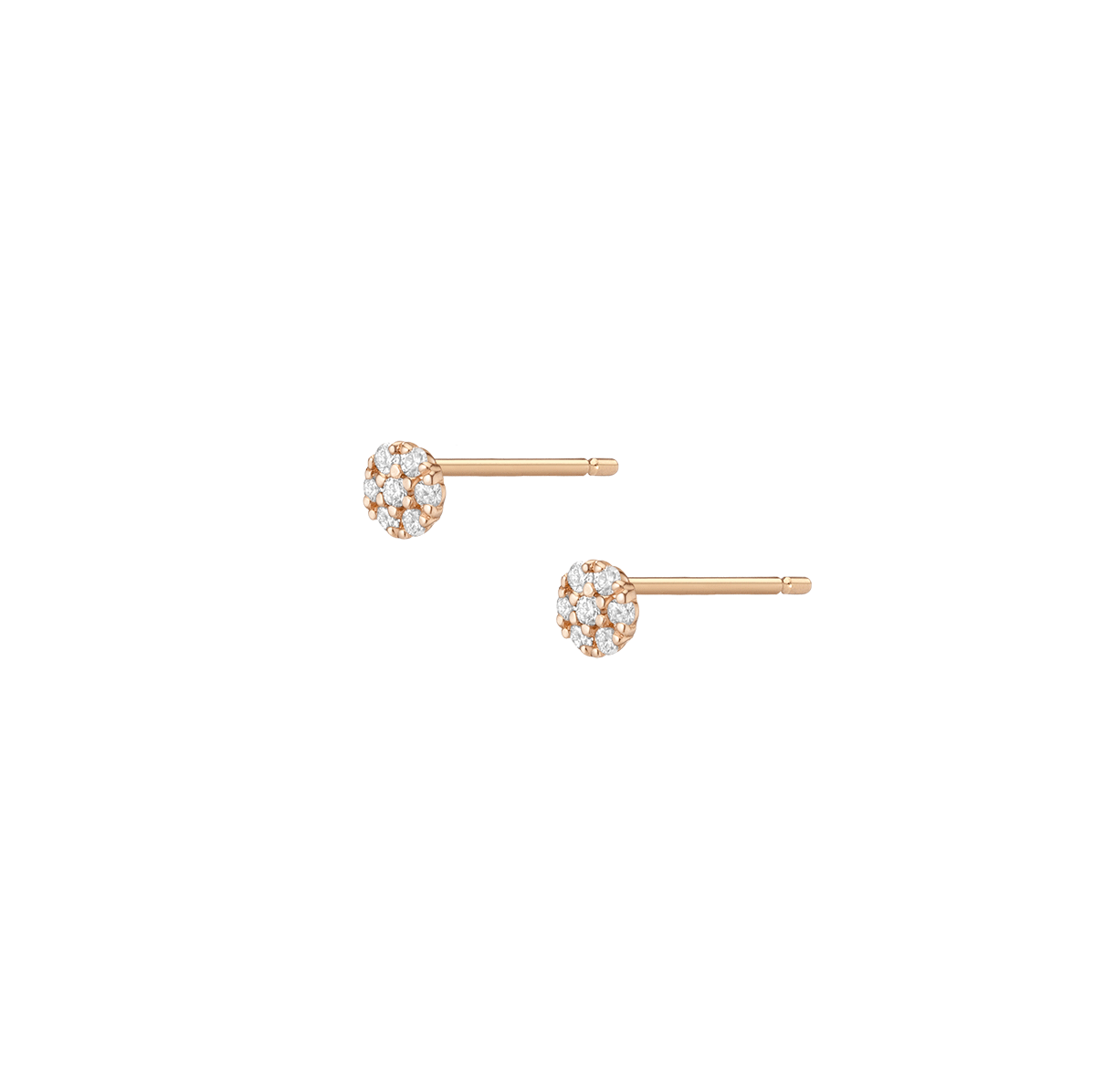 Diamond Cluster Studs in Yellow, Rose or White Gold