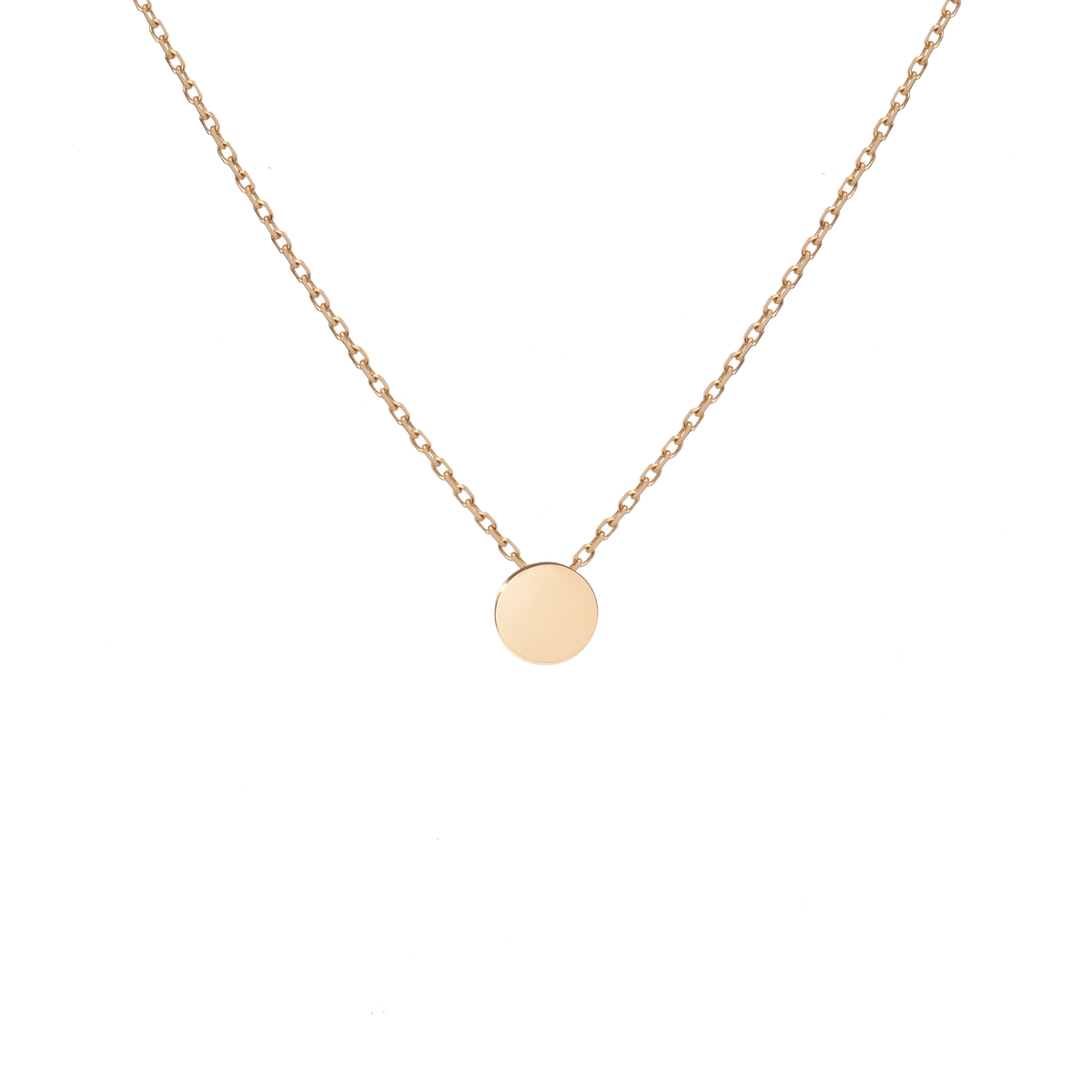 Mini Medallion Necklace in Yellow, Rose or White Gold