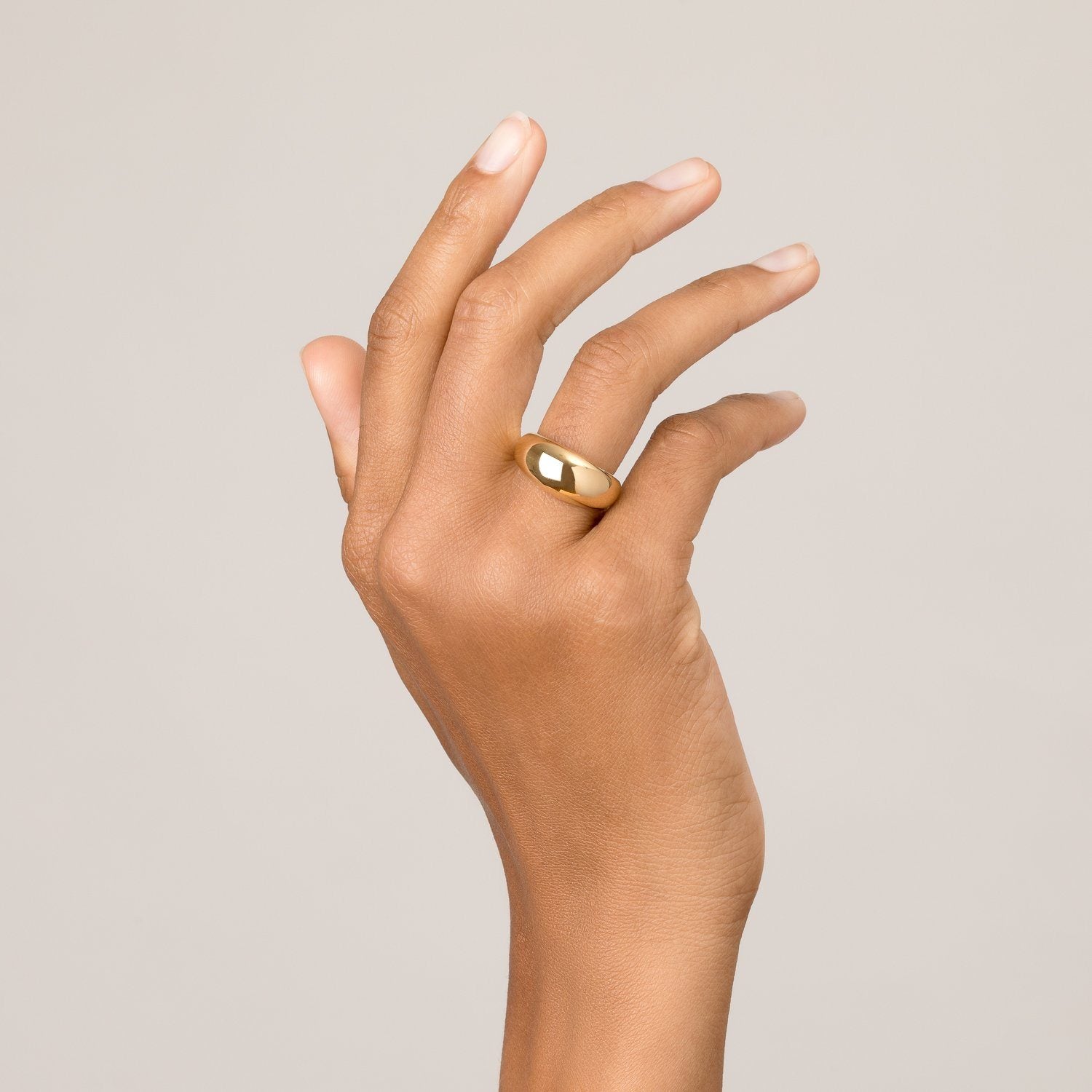 Gold Smooth Arch Ring (14K)