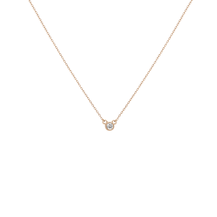 thin gold chain necklace with small diamond
