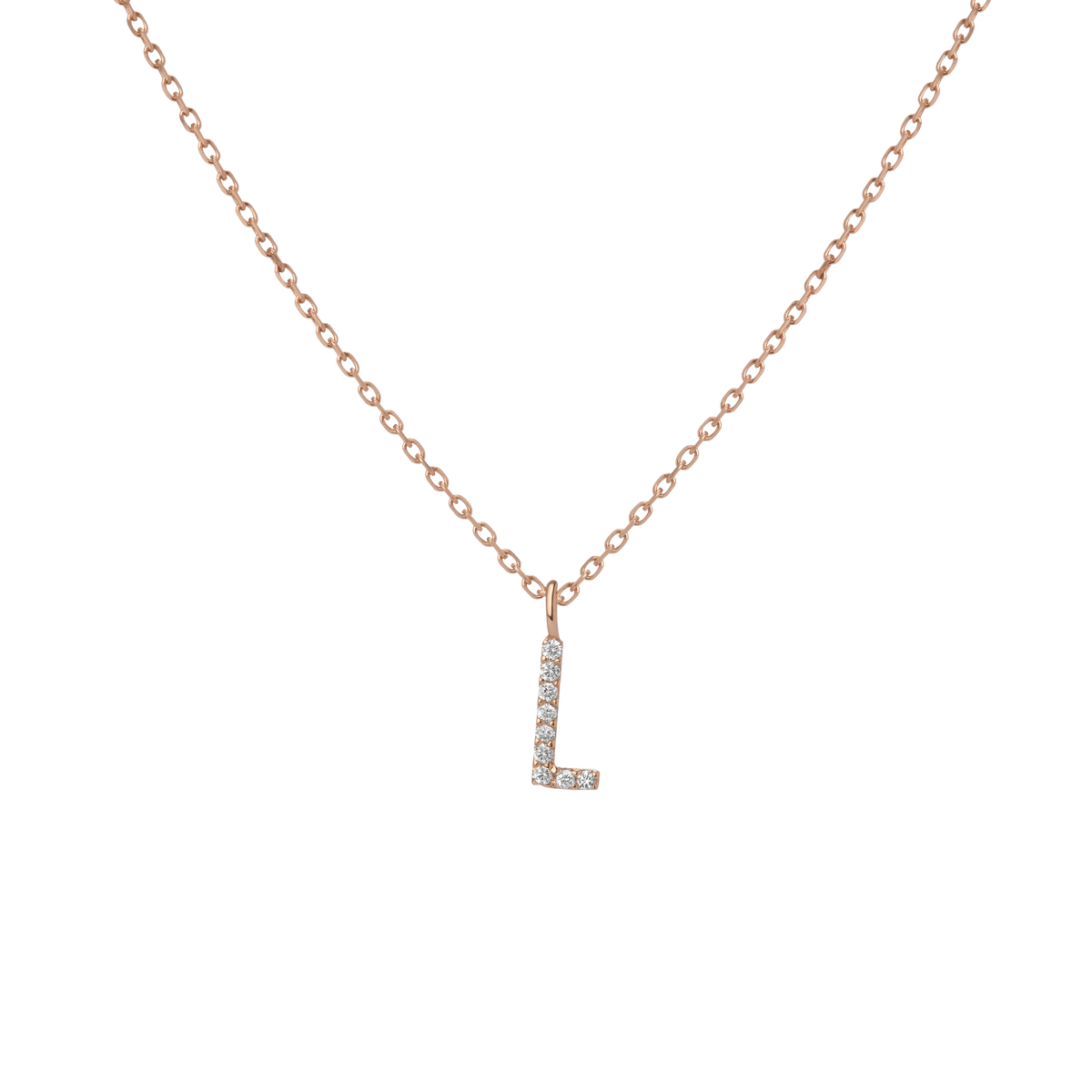 mini diamond letter chain