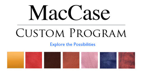 Swatches for the MacCase custom leather ipad case program