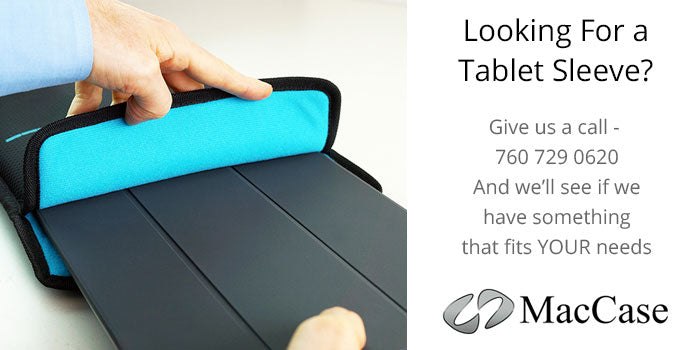 person sliding a tablet into a sleeve
