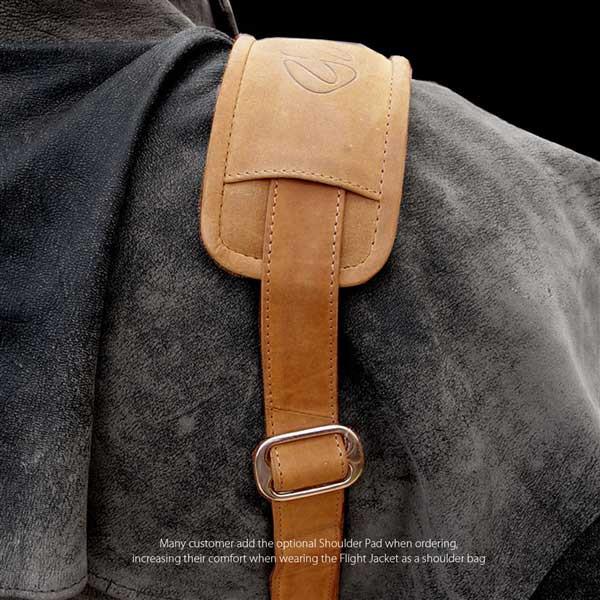 leather shoulder strap pad