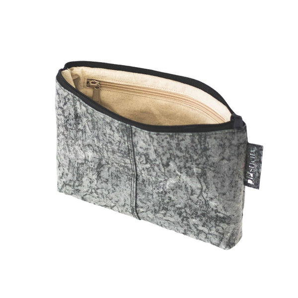 Water-resistant upcycled plastic clutch bag | Marbled