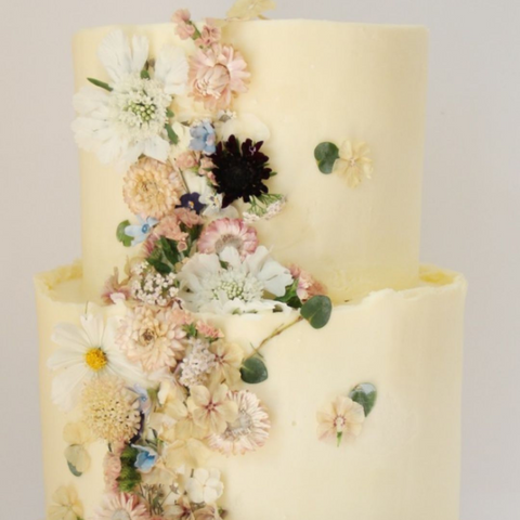 Waterfall floral cake