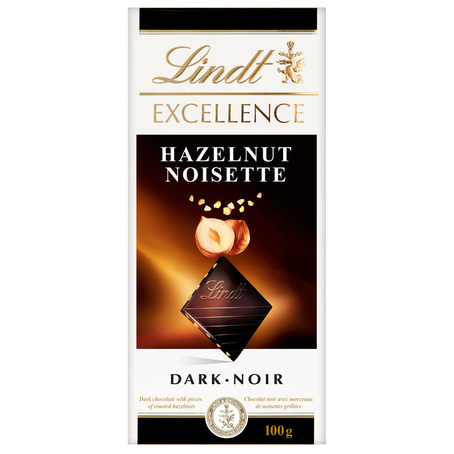 Lindt Excellence Dark Roasted Hazelnut Bar 100g â Lindt Chocolate Canada