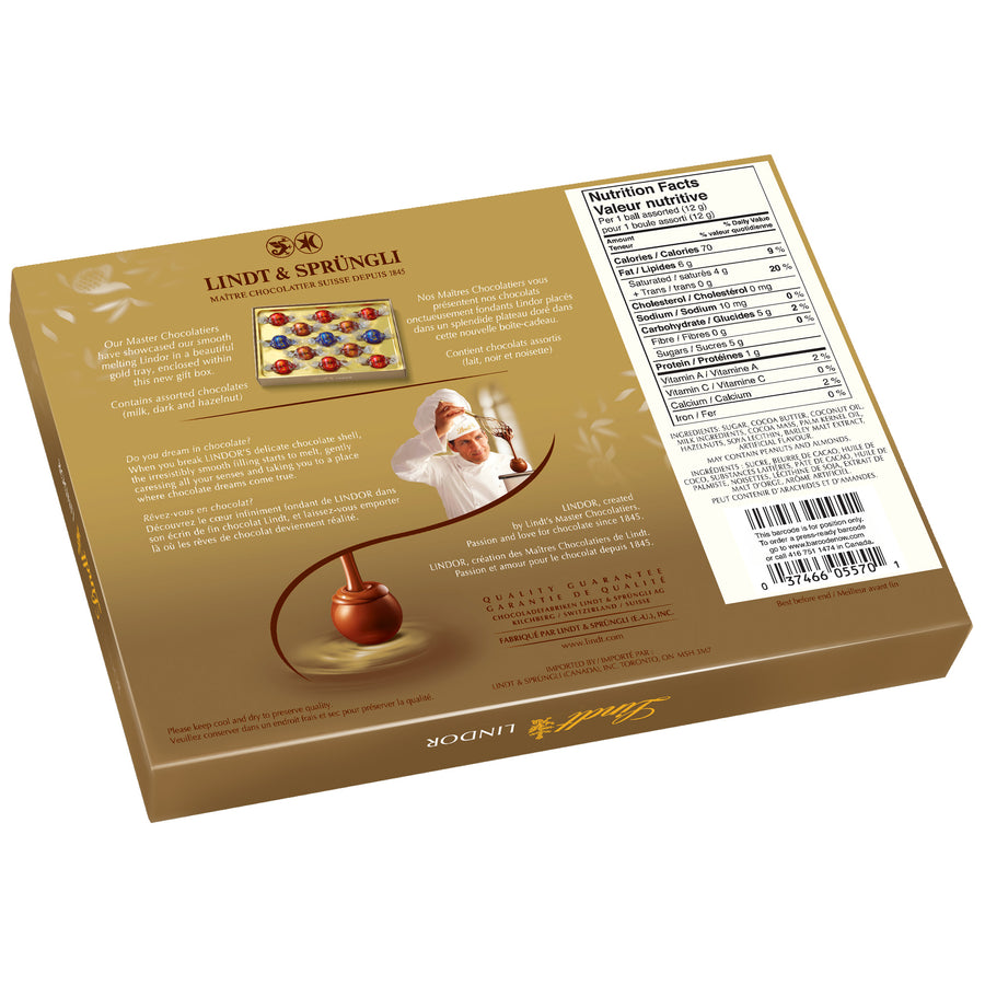 Lindt Lindor Assorted Milk And Dark Chocolate Truffles Box 156g Lindt Chocolate Canada 0419