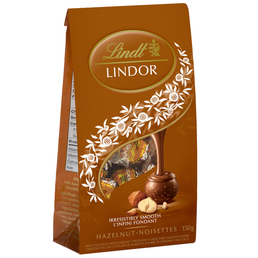 Lindor Milk Chocolate Hazelnut Truffles Bag 150g Lindt Chocolate Canada 1260
