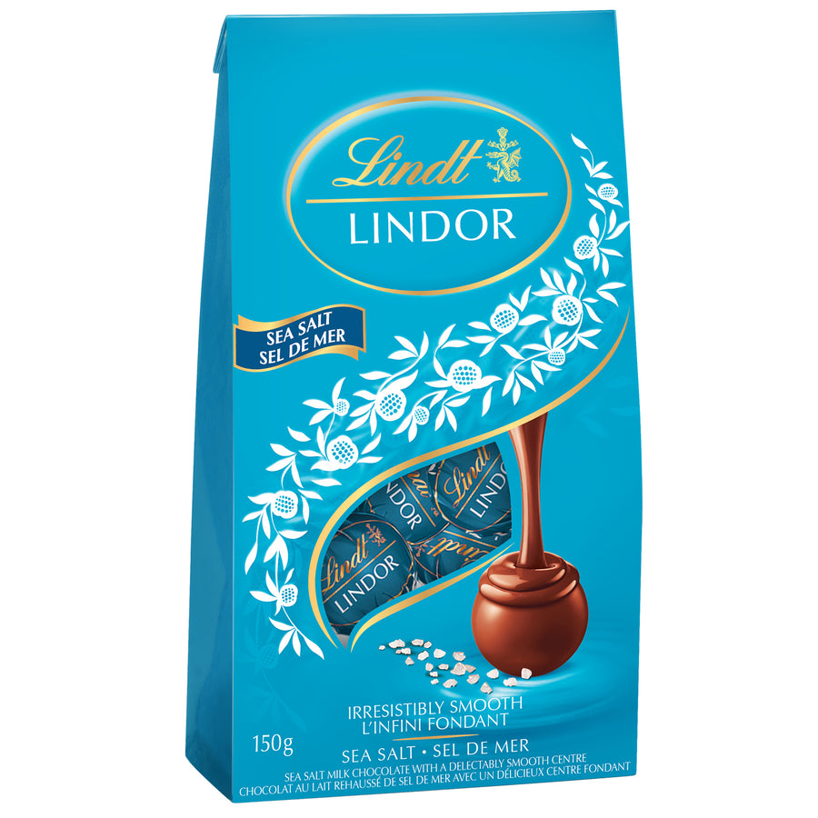 Lindor Milk Chocolate And Sea Salt Truffles Bag 150g Lindt Chocolate Canada 2387