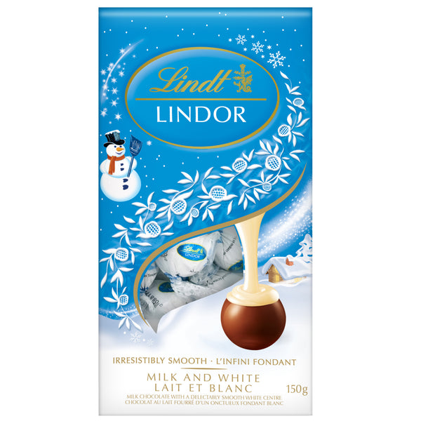 Lindt Lindor Snowman Milk And White Chocolate Truffles Bag 150g Deliv Lindt Chocolate Canada 7575