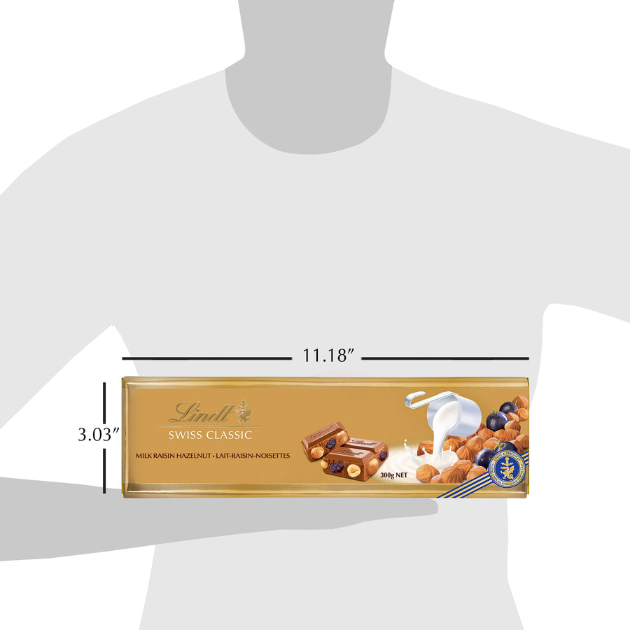 Lindt Swiss Classic Gold Milk Chocolate With Raisin And Hazelnut Bar 300 Lindt Chocolate Canada 5166