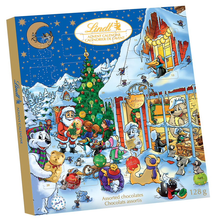 Calendrier de l’avent aux chocolats assortis Lindt Kids Christmas (128