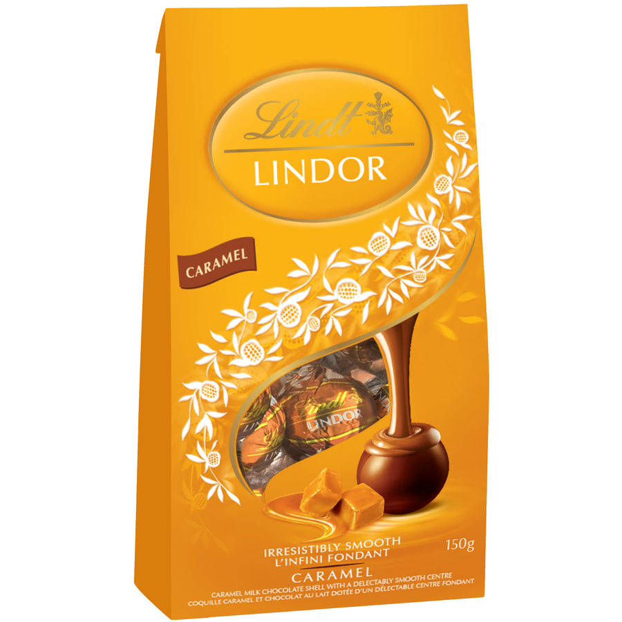 Lindt Lindor Milk Chocolate Caramel Truffles Bag 150g Lindt Chocolate Canada 0639