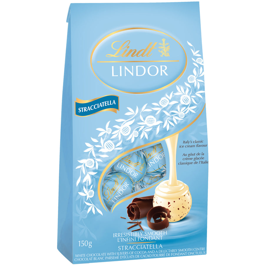 Lindt Lindor Stracciatella White Chocolate Truffle Bag 150g Lindt Chocolate Canada 