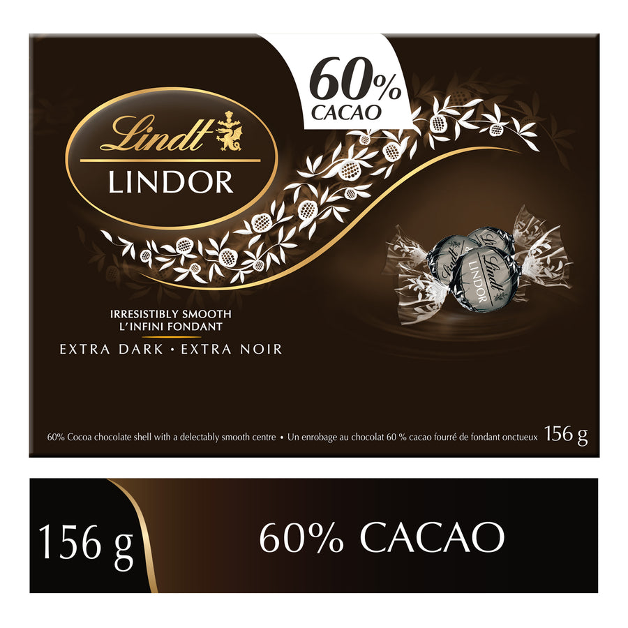 Lindt Lindor 60 Cacao Dark Chocolate Truffles Box 156g Lindt Chocolate Canada 1827