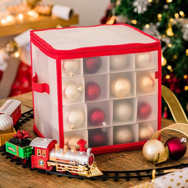 Boîte De Rangement Pour Boules De Noël Boîte De Rangement Pour Décorations  De Noël Boîte De Rangement Transparente Pour Boules De Sapin De Noël Boîte