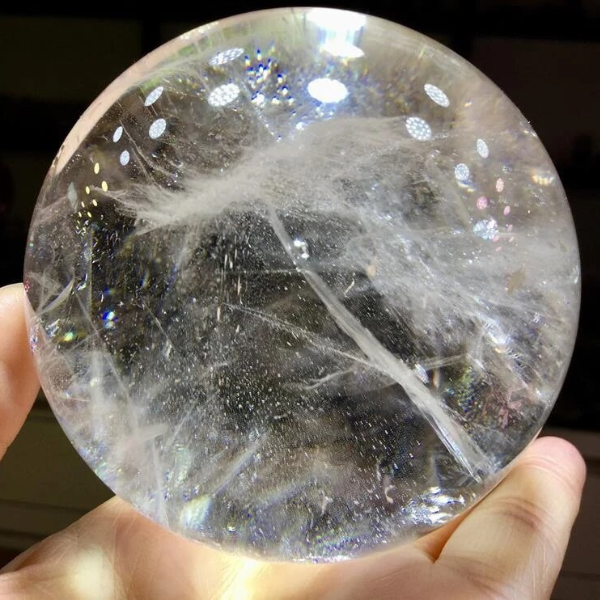 Objets décoratifs,Boule de cristal Quartz sphère septum Dragon naturel  200g, cadeau de guérison 1 pièce - Cdiscount Maison