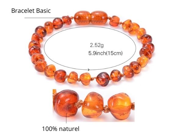 Bracelet Ambre Bébé Perles Ovales - 123Ambre