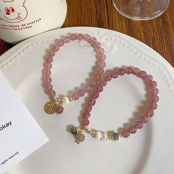 Bracelets en cristal rose