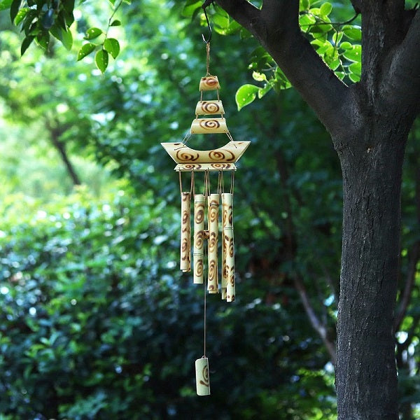 Carillon éolien en bambou fait à la main – Le Temple Yogi