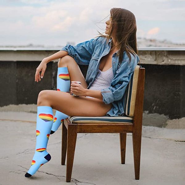 Chaussettes de compression élastiques pour hommes et femmes