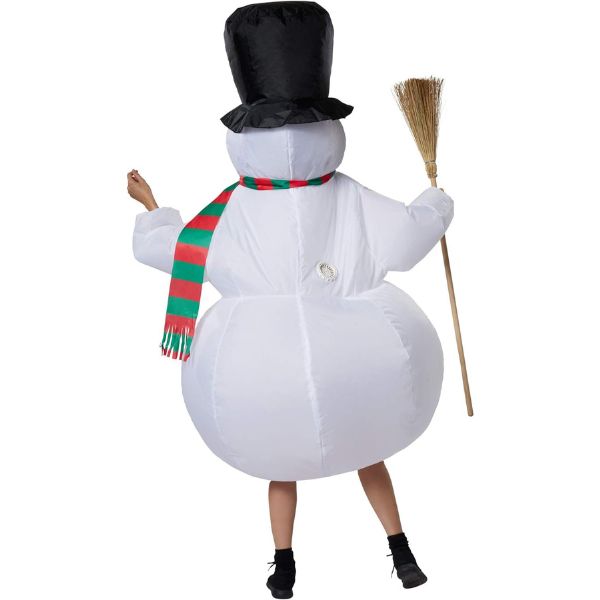 Costume gonflable de bonhomme de neige