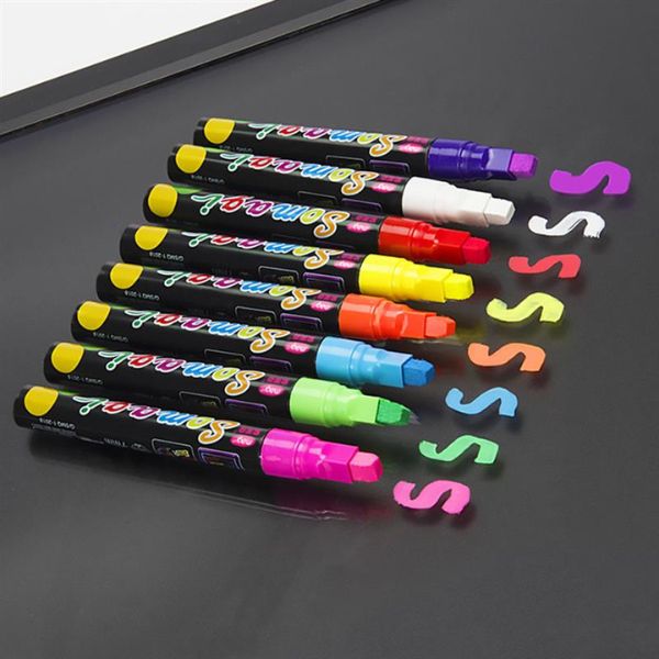 Ensemble de stylos Surligneur à craie liquide, 8 couleurs, 7MM, Pastel, effaçable, Surligneur