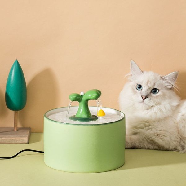 Fontaine à eau automatique en céramique pour chat