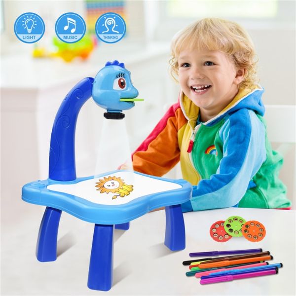 Smoby Table À Dessin Pour Enfants Bleu 028077 - Cahier de dessin - Creavea