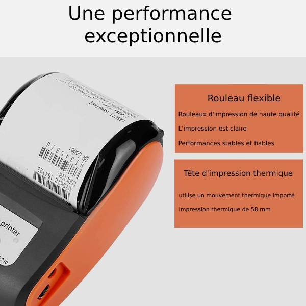 Imprimante thermique sans encre Bluetooth Mini Pocket Printer de