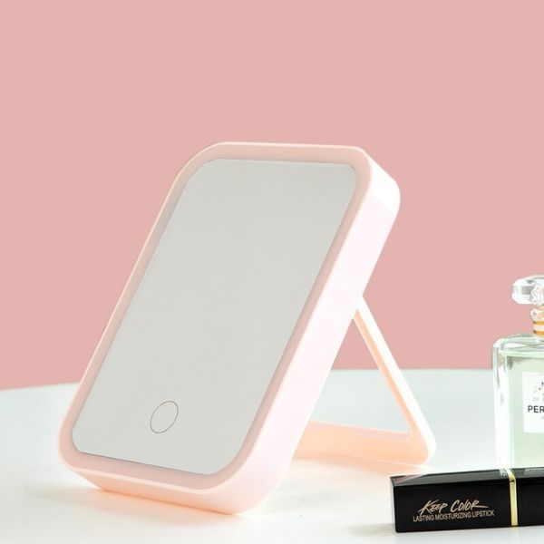 Miroir de maquillage LED Rechargeable à 3 Modes, avec lumière de  remplissage, miroir de maquillage pliable et Portable pour bureau, pour  filles – les meilleurs produits dans la boutique en ligne Joom Geek