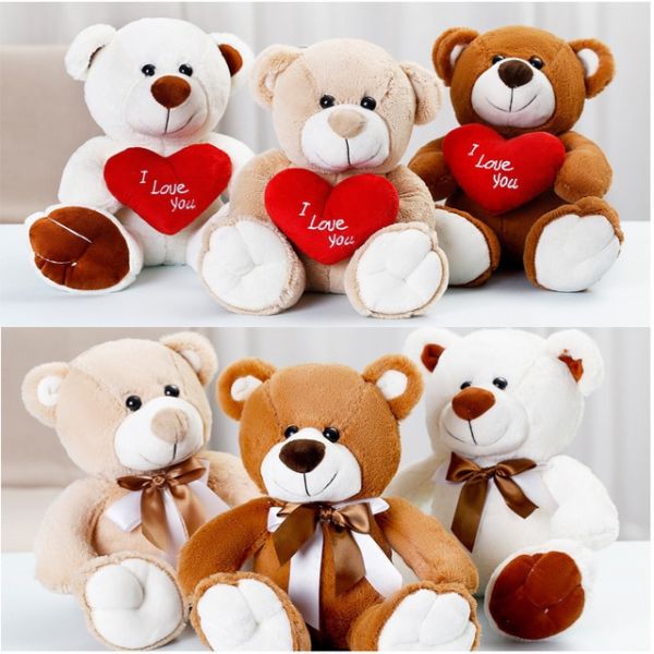 OURS EN PELUCHE AVEC COEUR I LOVE YOU 17 CM CADEAU DE SAINT VALENTIN 68072