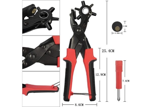 Pince perforatrice pour le cuir, différents diamètres 