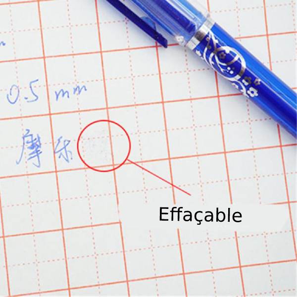 Stylo effacable rechargeable