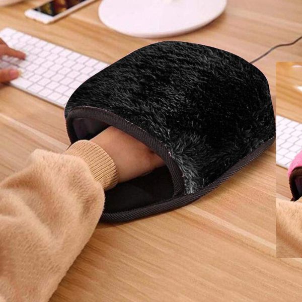 Tapis de souris chauffant USB Souris Chauffe-mains avec protège-poignet  Hiver chaud