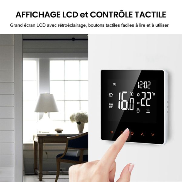 Thermostat connecté WiFi, pour contrôler Le chauffage électrique au sol